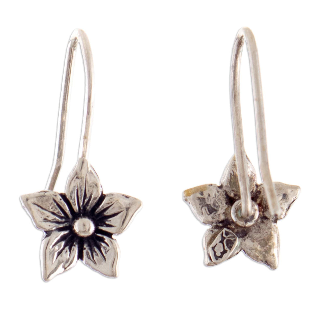 950 Silver Flower Drop Earrings Crafted in Peru - Floral Magic