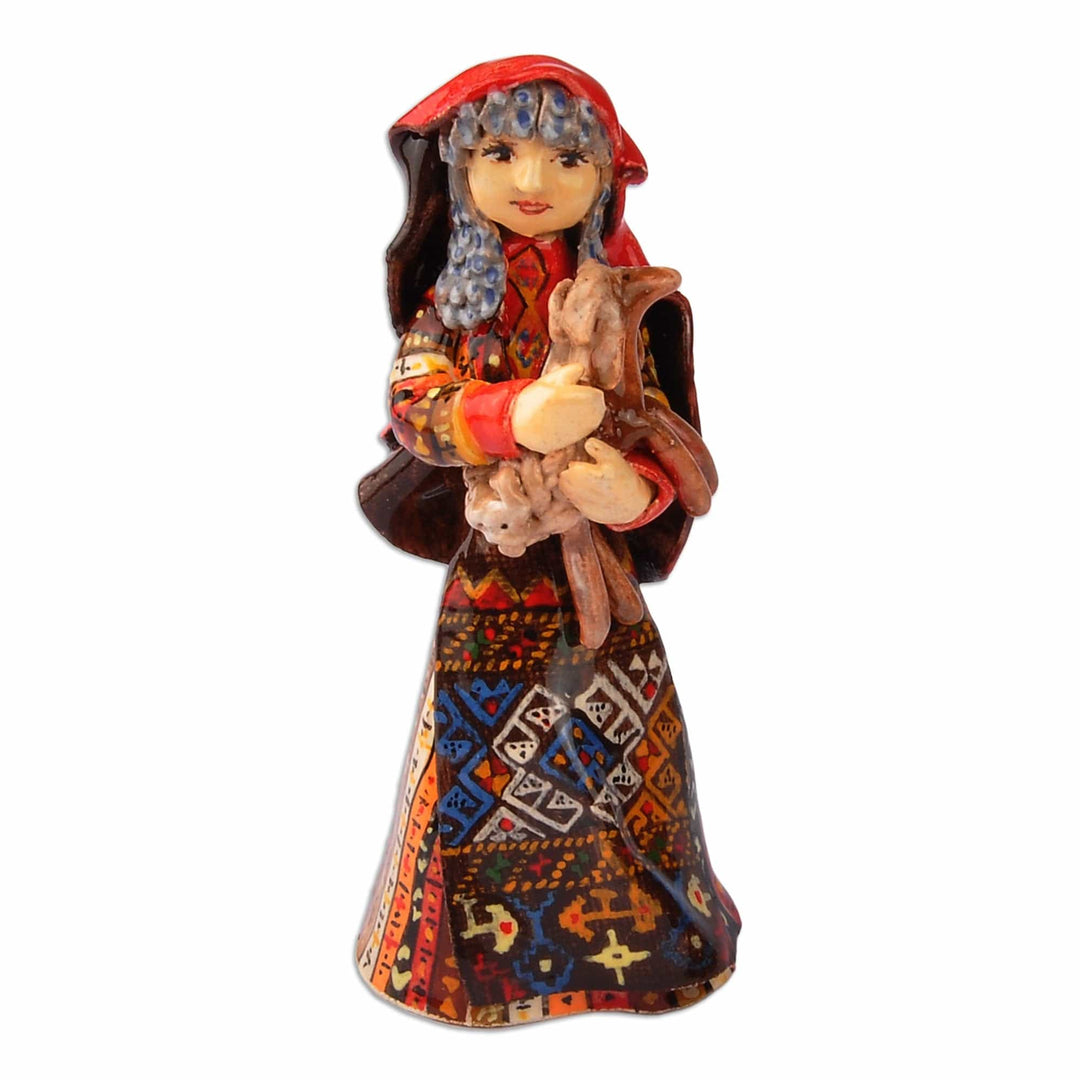 Hand-Painted Ceramic Figurine of Taron Lady - The Woman from Taron