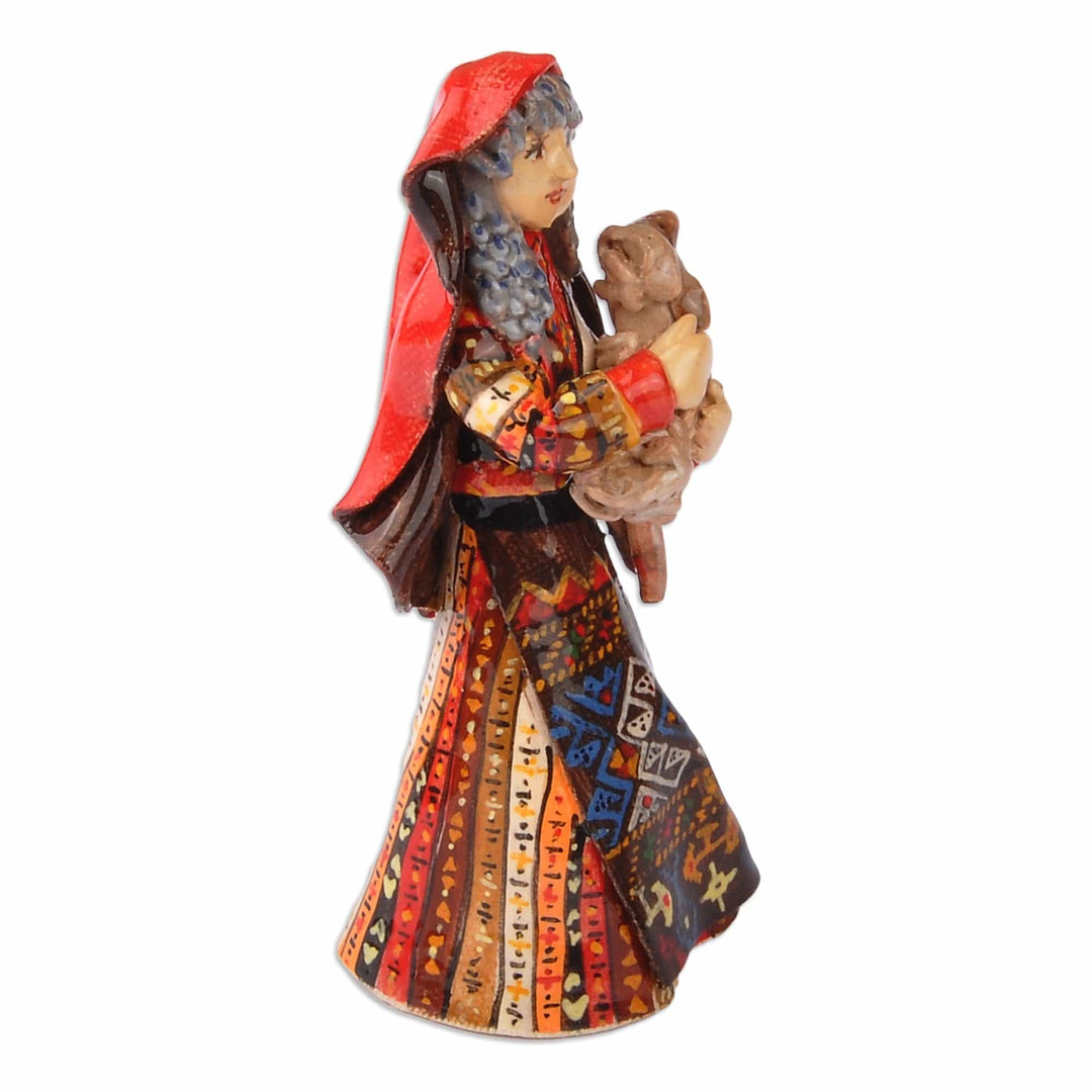 Hand-Painted Ceramic Figurine of Taron Lady - The Woman from Taron