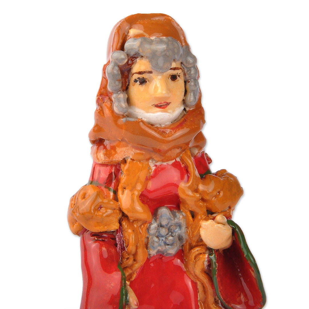 Ceramic Figurine of Woman in Armenian Traditional Costume - The Woman from Nukh