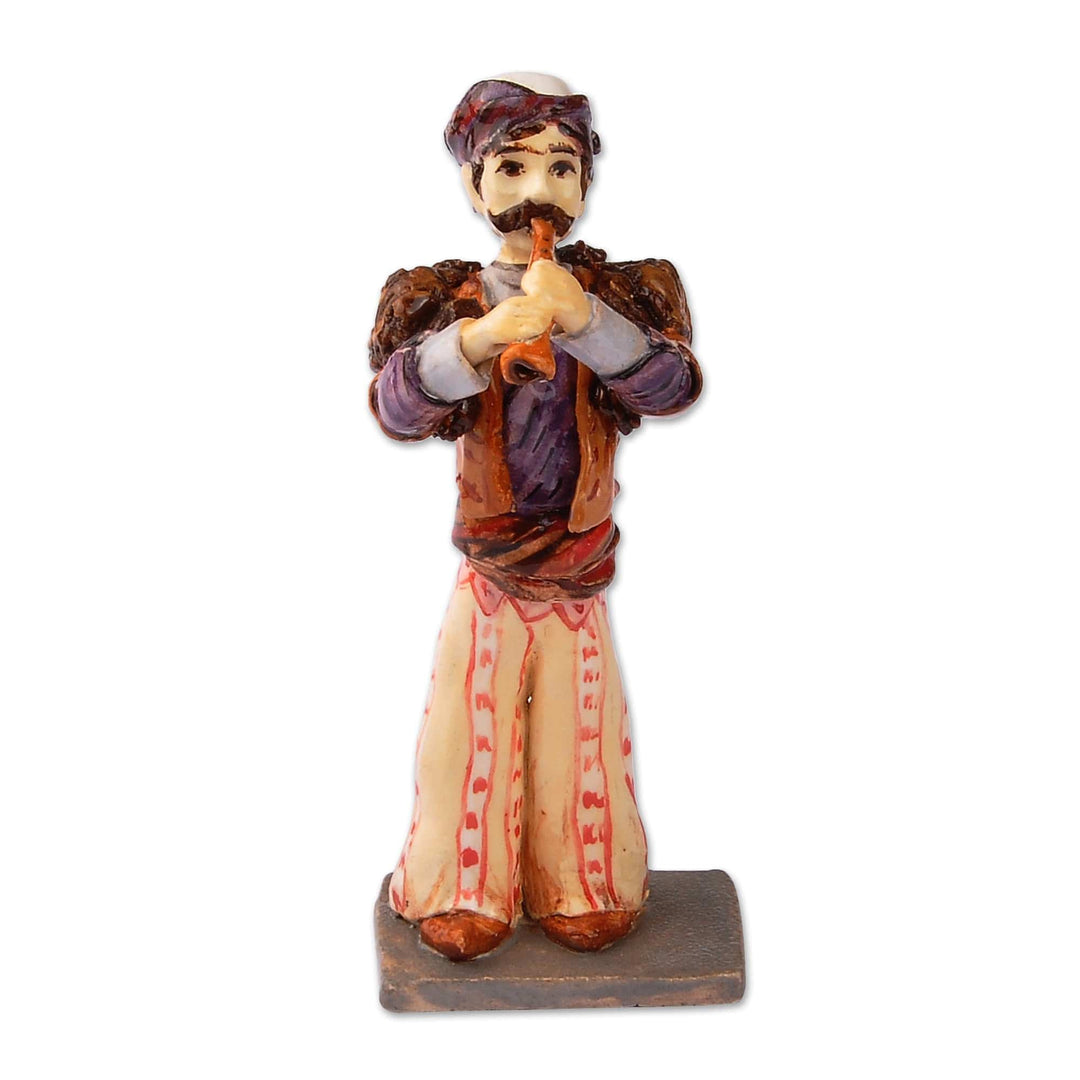 Ceramic Figurine of Man Wearing Armenian Traditional Costume - The Man from Sasun