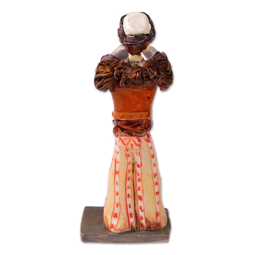 Ceramic Figurine of Man Wearing Armenian Traditional Costume - The Man from Sasun