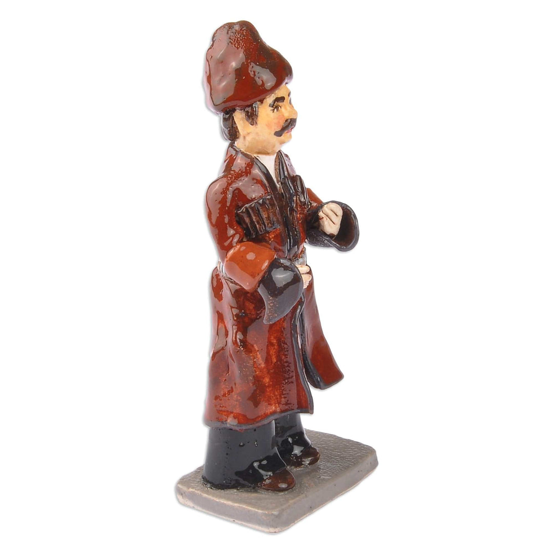 Hand-Painted Ceramic Figurine of Nukh Gentleman - The Man from Nukh
