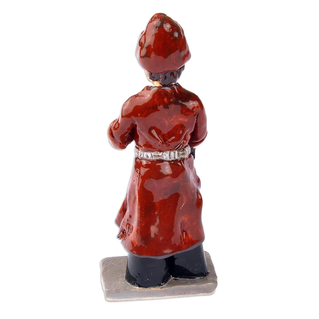 Hand-Painted Ceramic Figurine of Nukh Gentleman - The Man from Nukh