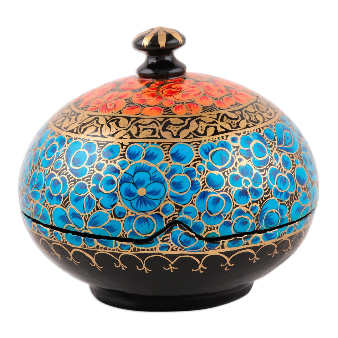 Wood and Papier Mache Decorative Box with Floral Theme - Bewitching Flowers