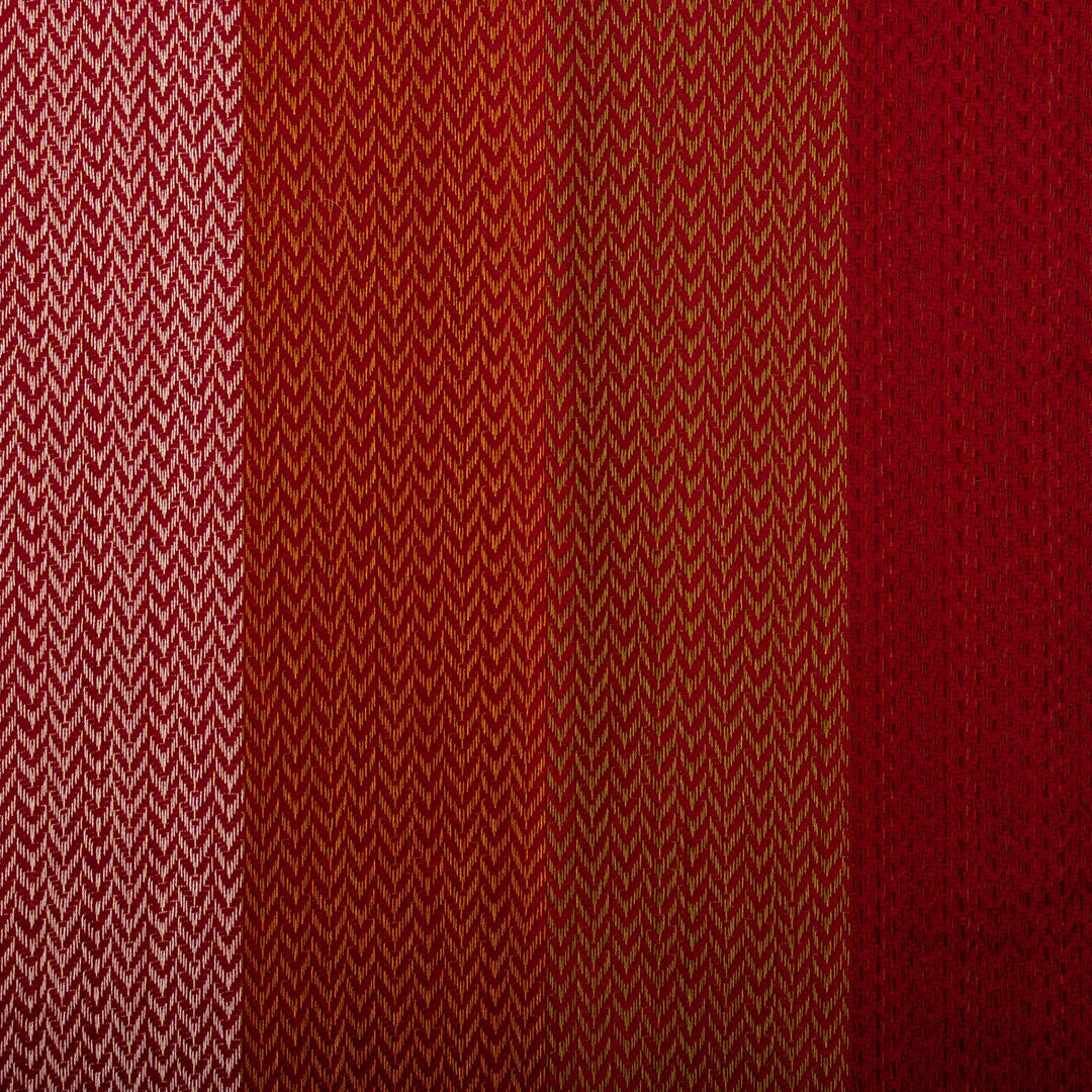 Handcrafted Wine and Brown Baby Alpaca Blend Cotton Scarf - Wine Trails