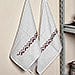 Arrow-Themed Burgundy and Beige Cotton Tea Towels (Pair) - Burgundy Saga
