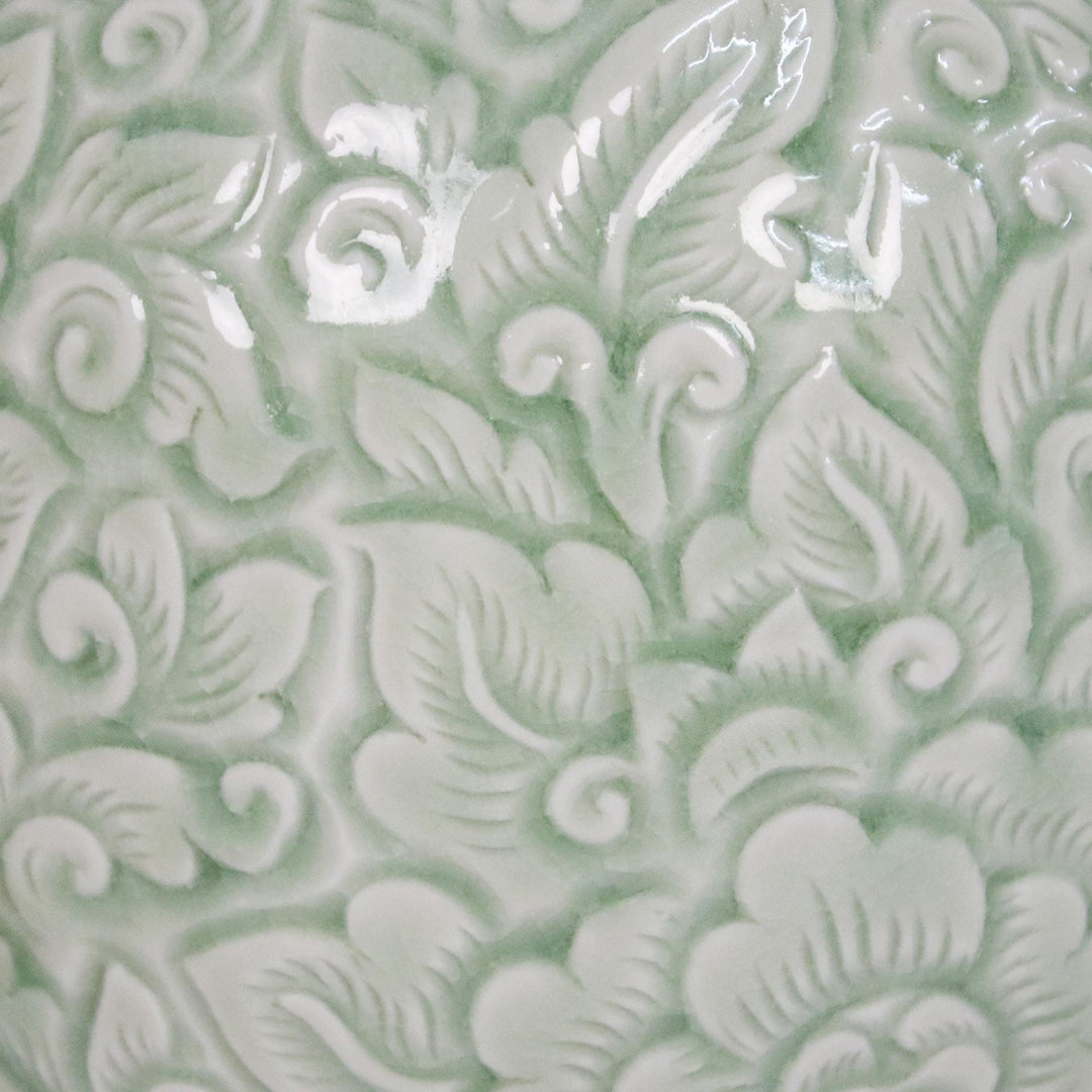 Celadon Ceramic Vase - Jade Landscape