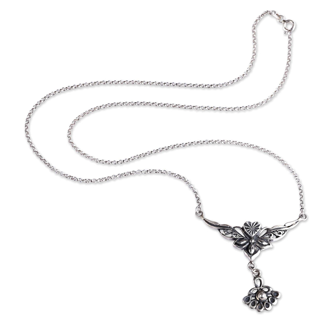 Antiqued Finish Classic Sterling Silver Pendant Necklace - Eden Blessings