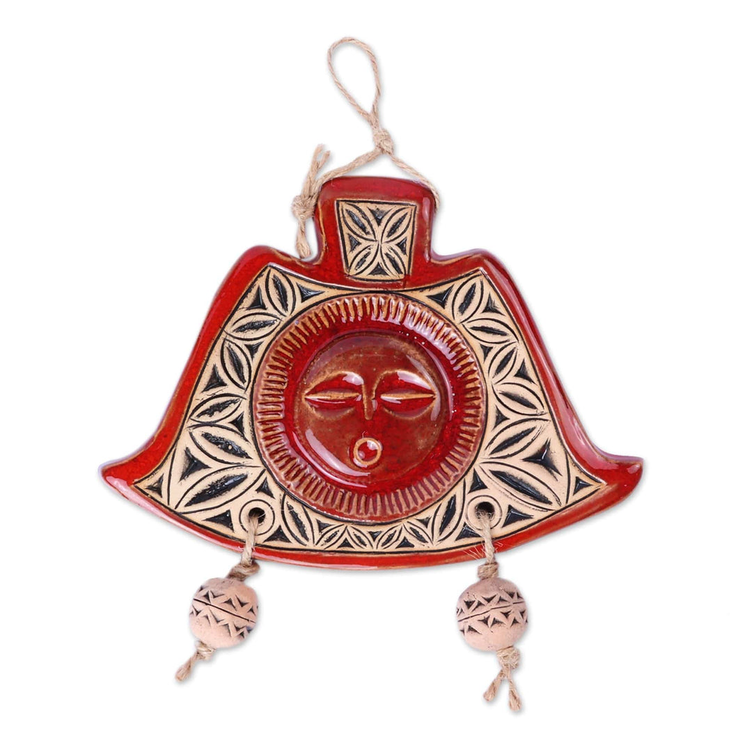 Handcrafted Traditional Red Ceramic Daghdghan Ornament - Red Daghdghan