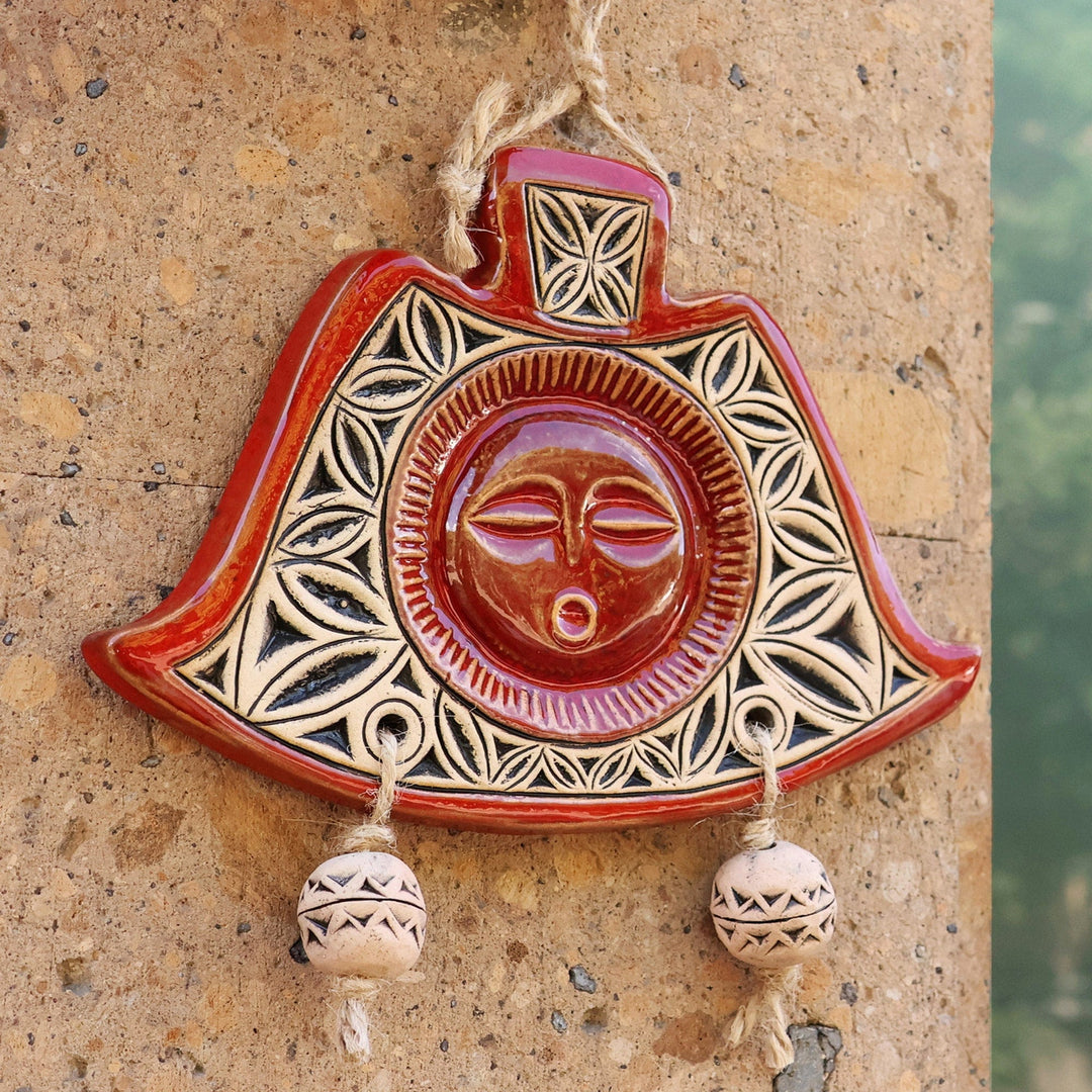 Handcrafted Traditional Red Ceramic Daghdghan Ornament - Red Daghdghan