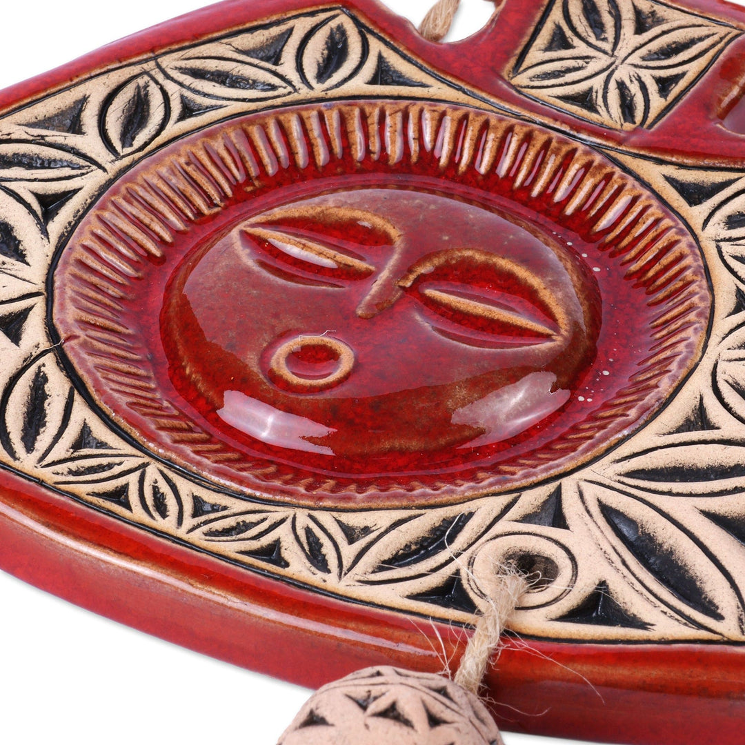 Handcrafted Traditional Red Ceramic Daghdghan Ornament - Red Daghdghan