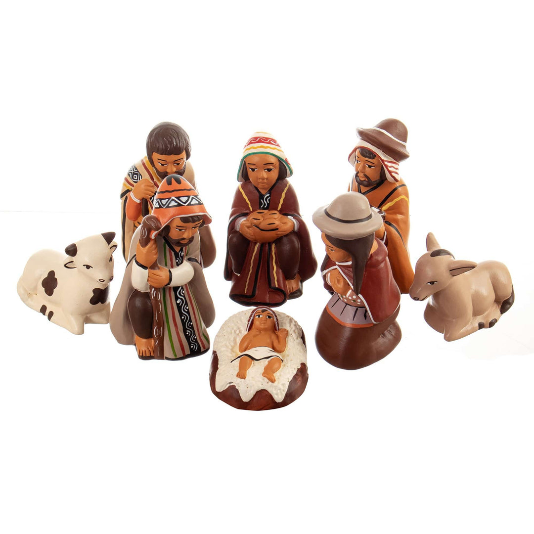 Hand-Painted Traditional Ceramic Andean Nativity Scene - Andean Miracle