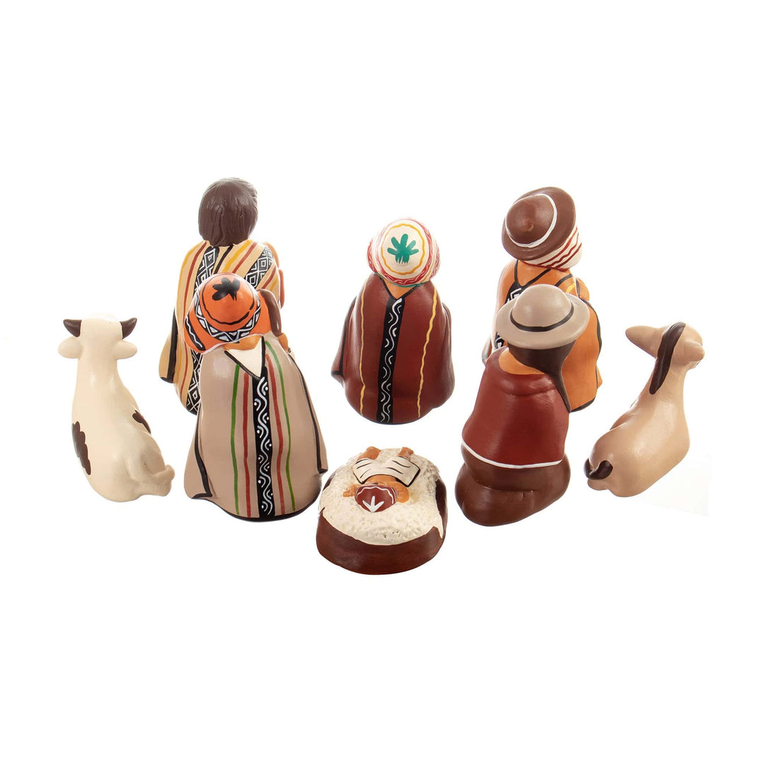 Hand-Painted Traditional Ceramic Andean Nativity Scene - Andean Miracle