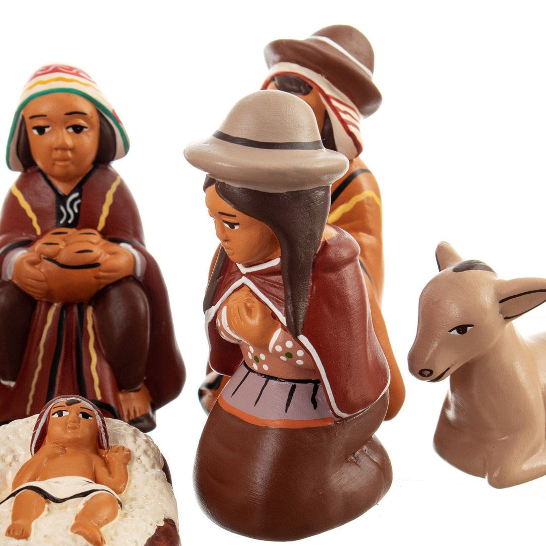 Hand-Painted Traditional Ceramic Andean Nativity Scene - Andean Miracle