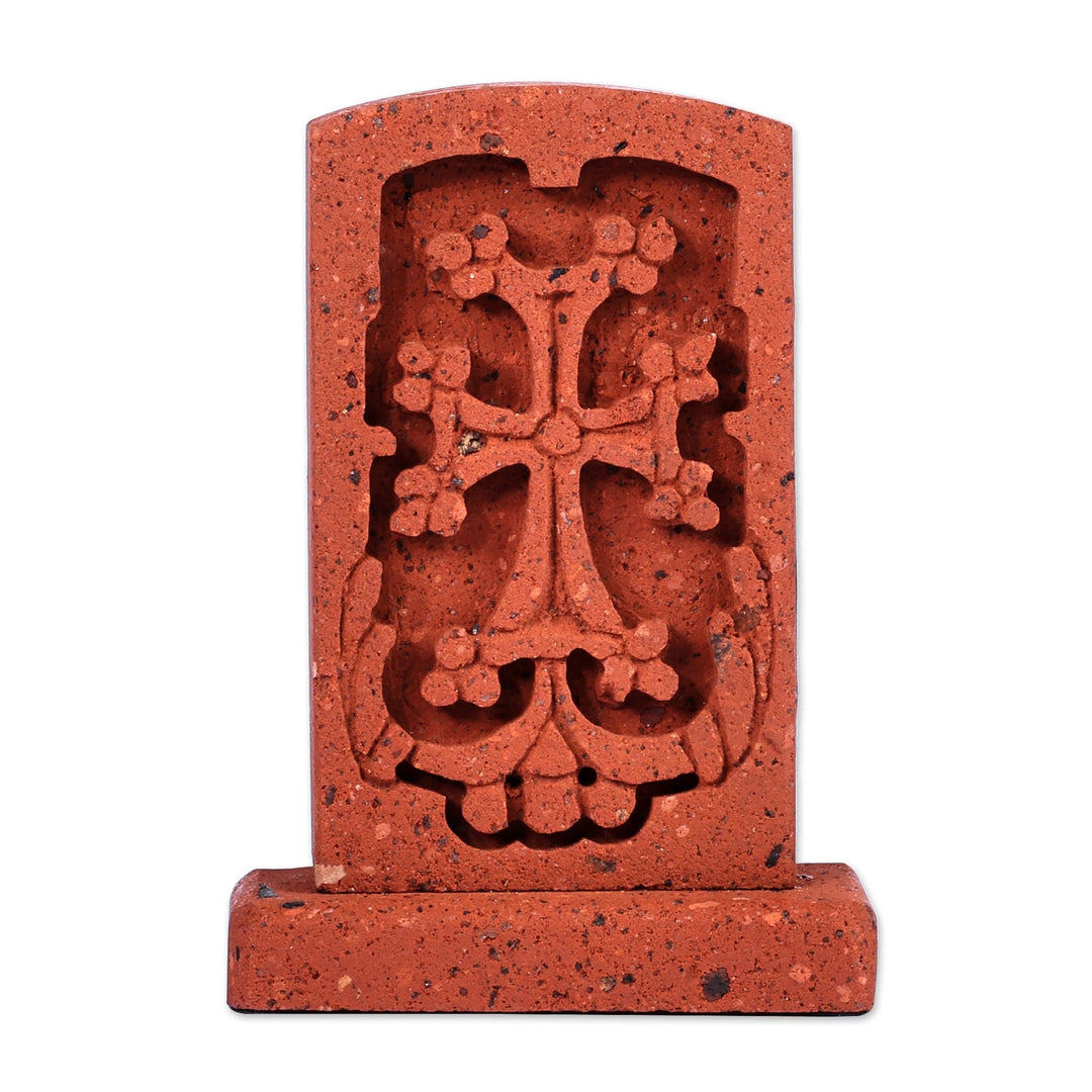 Cross-Themed Tuff Stone Khachkar Stela Sculpture - Sanahin's Khachkar