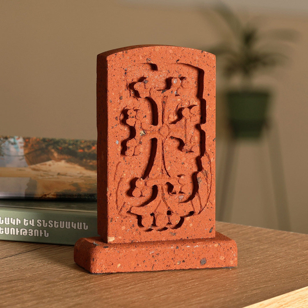 Cross-Themed Tuff Stone Khachkar Stela Sculpture - Sanahin's Khachkar