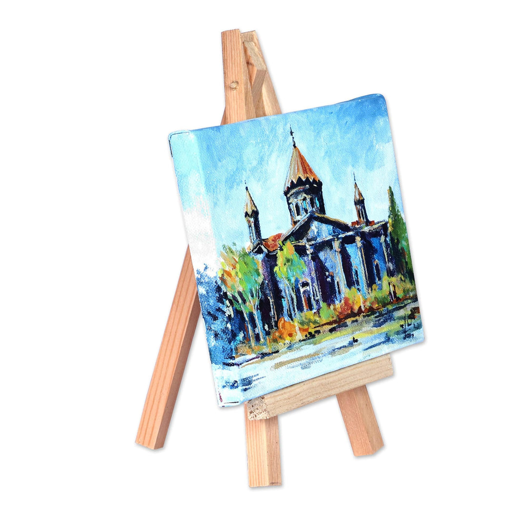 Impressionist Watercolor Painting of Cathedral at Day - Holy Mother of God Church I