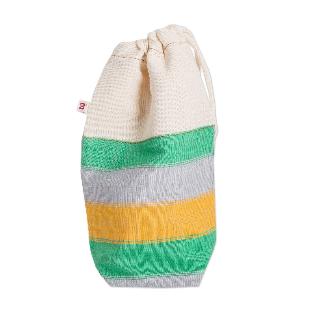 Reusable Cotton Drawstring Coffee Bag Handwoven in Guatemala - Caffeine Lover