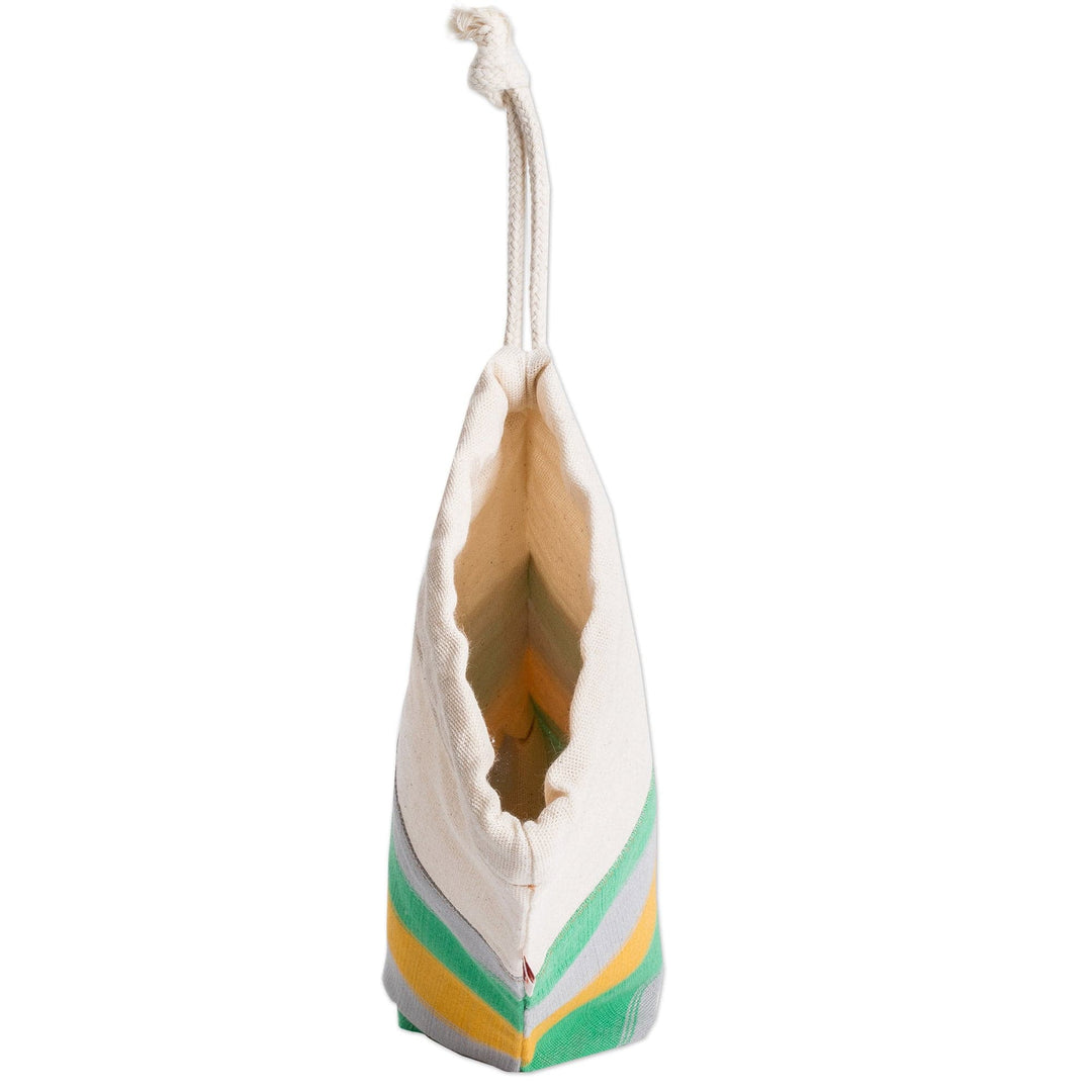 Reusable Cotton Drawstring Coffee Bag Handwoven in Guatemala - Caffeine Lover