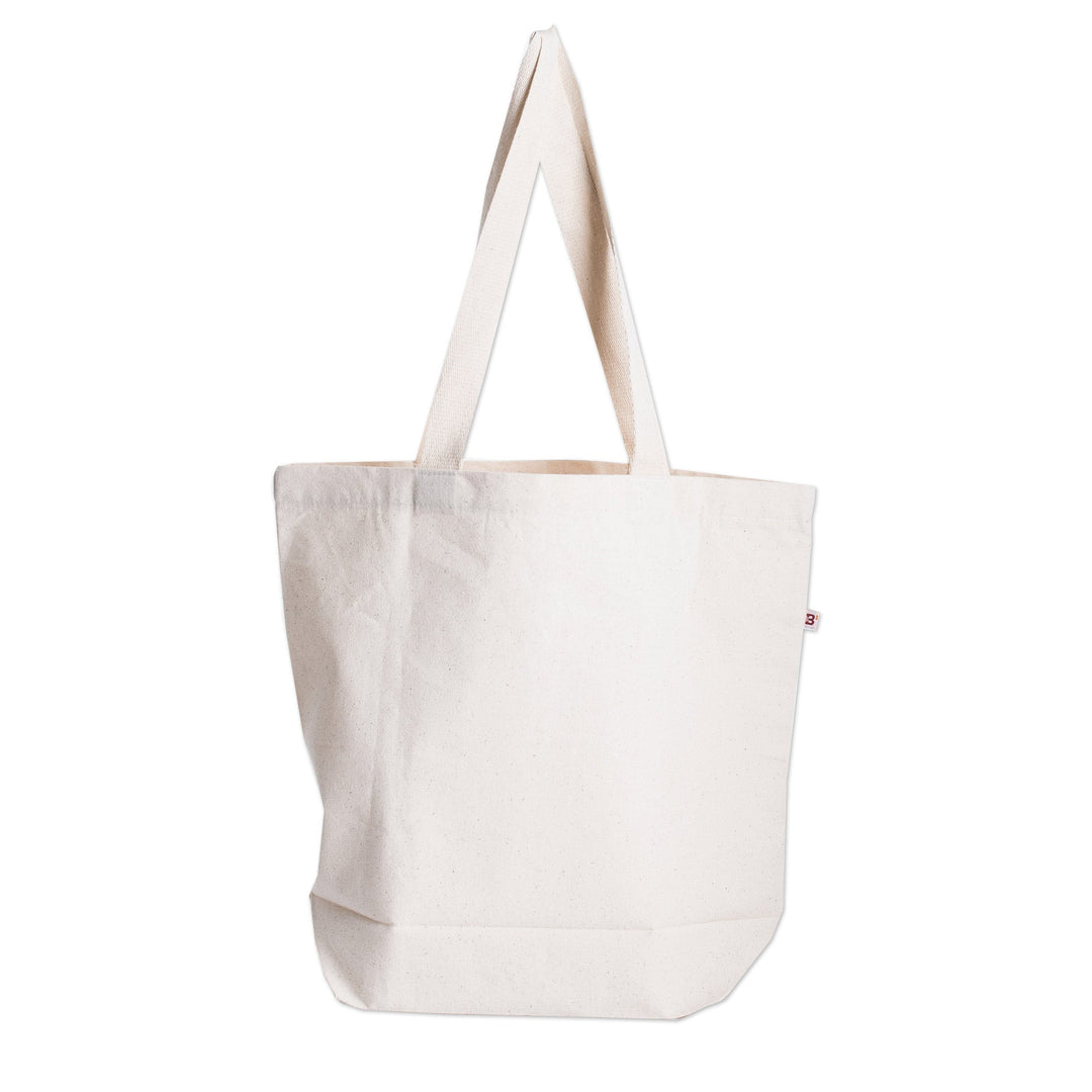 Guatemalan Hand-Woven Foldable Cotton Tote Bag with Stripes - Jade
