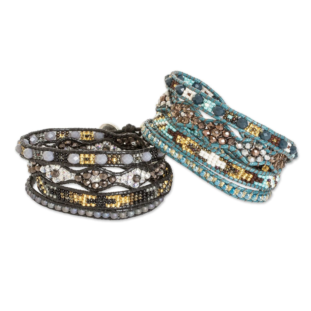 Handcrafted Beaded Positive Energy Long Wrap Bracelets - Compassion and Guidance