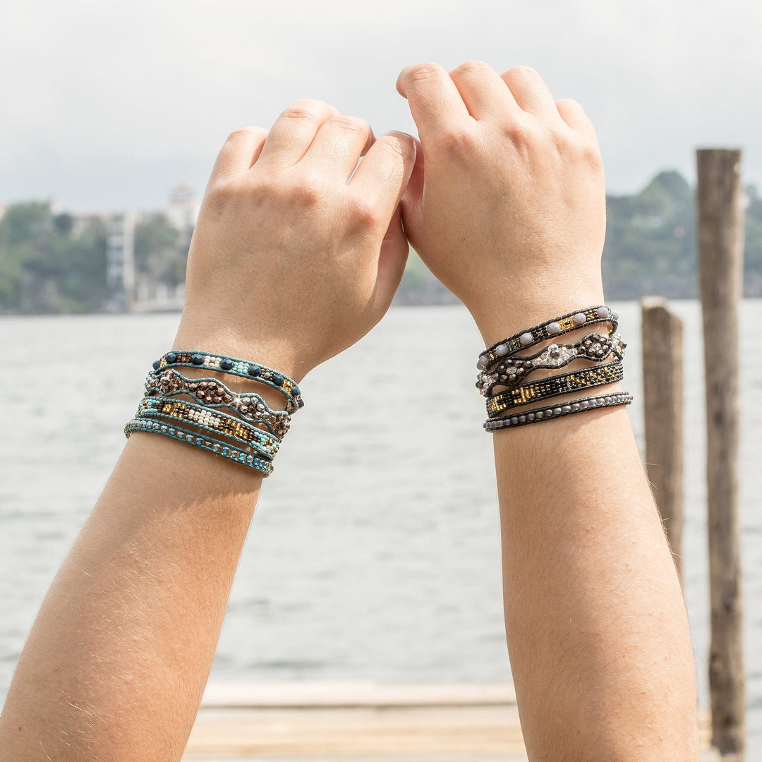 Handcrafted Beaded Positive Energy Long Wrap Bracelets - Compassion and Guidance