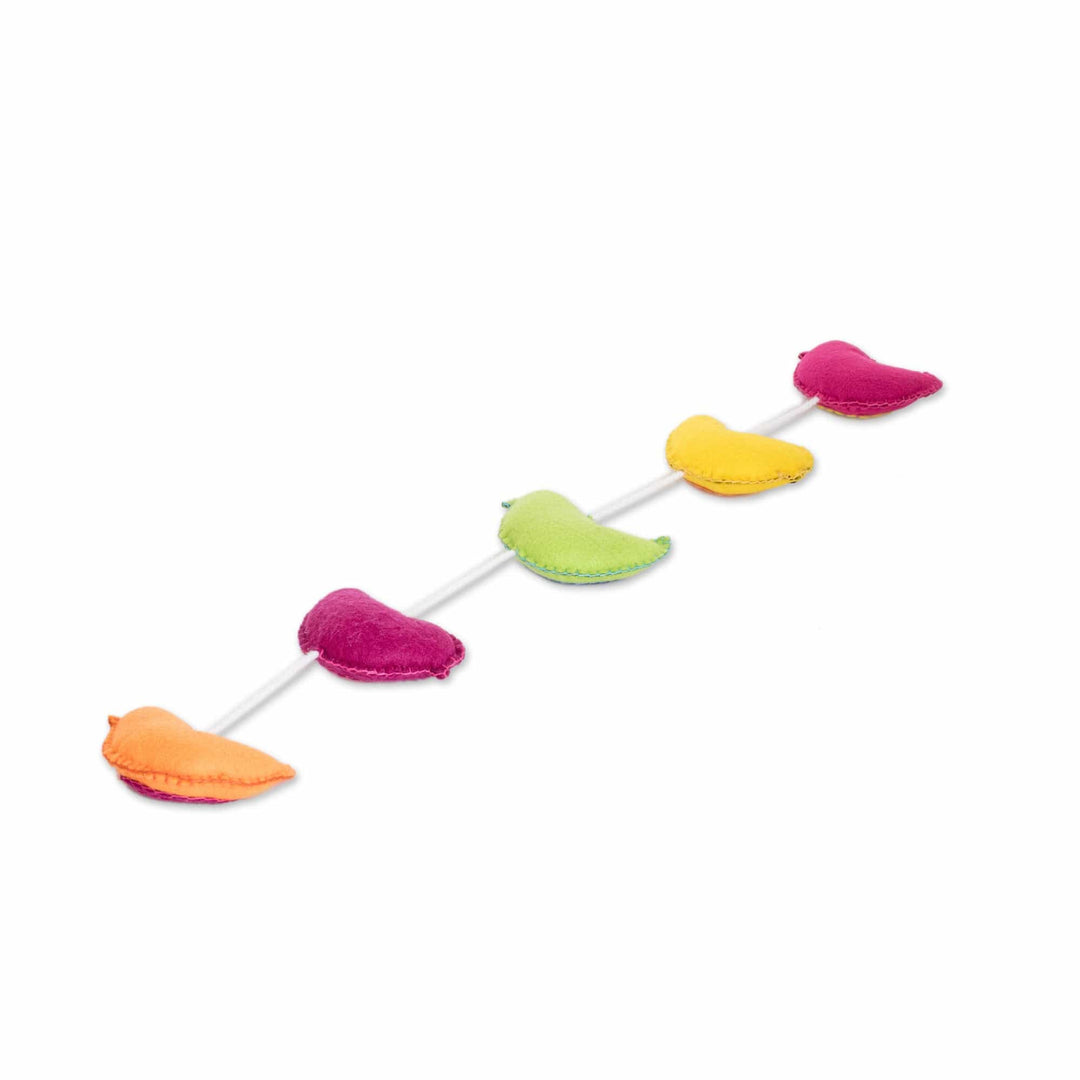Handcrafted Bird-Themed Colorful Felt Mobile - Sweet Flock