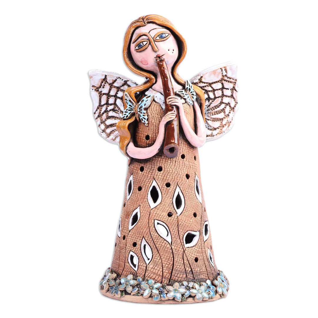 Handcrafted Whimsical Mother Nature Ceramic Sculpture - Planet's Sounds