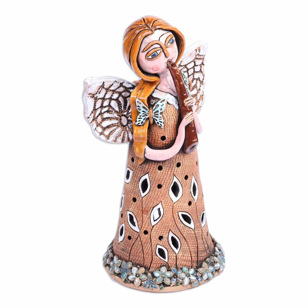 Handcrafted Whimsical Mother Nature Ceramic Sculpture - Planet's Sounds