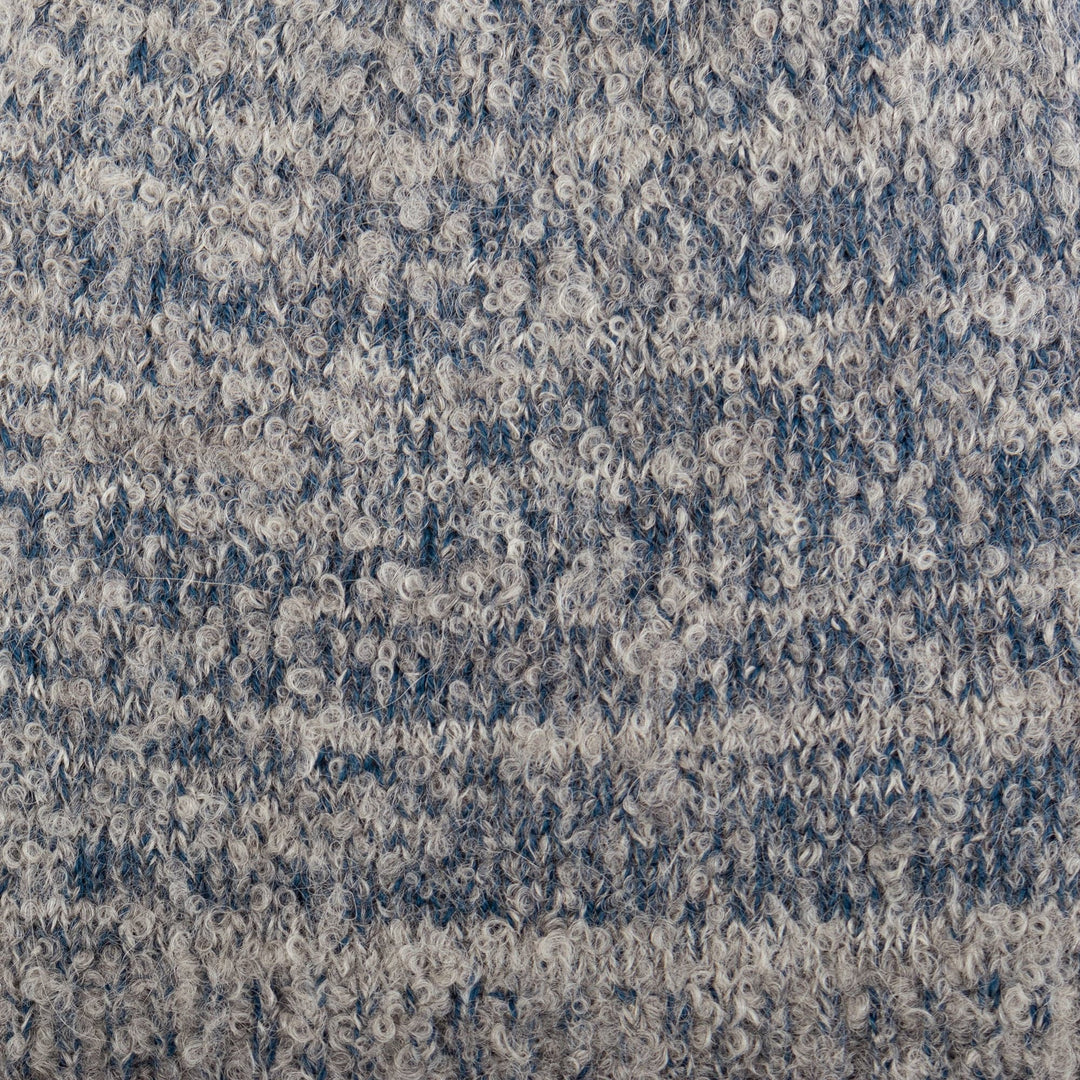 Knit Baby Alpaca Blend Hat in Grey and Azure Hues - Azure Occasions