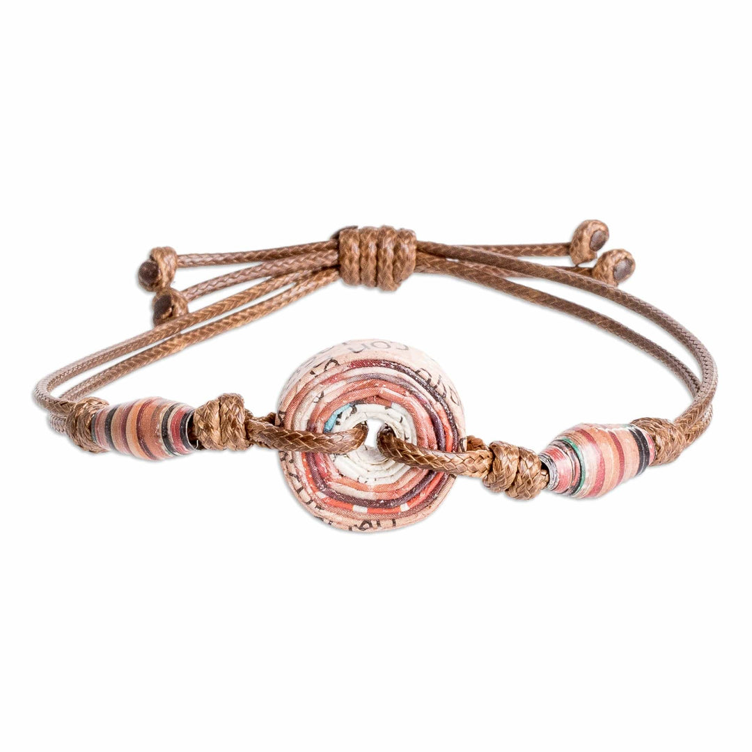 Eco-Friendly Coffee Recycled Paper Pendant Bracelet - The Coffee Alliance