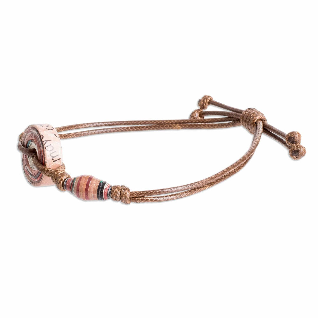 Eco-Friendly Coffee Recycled Paper Pendant Bracelet - The Coffee Alliance