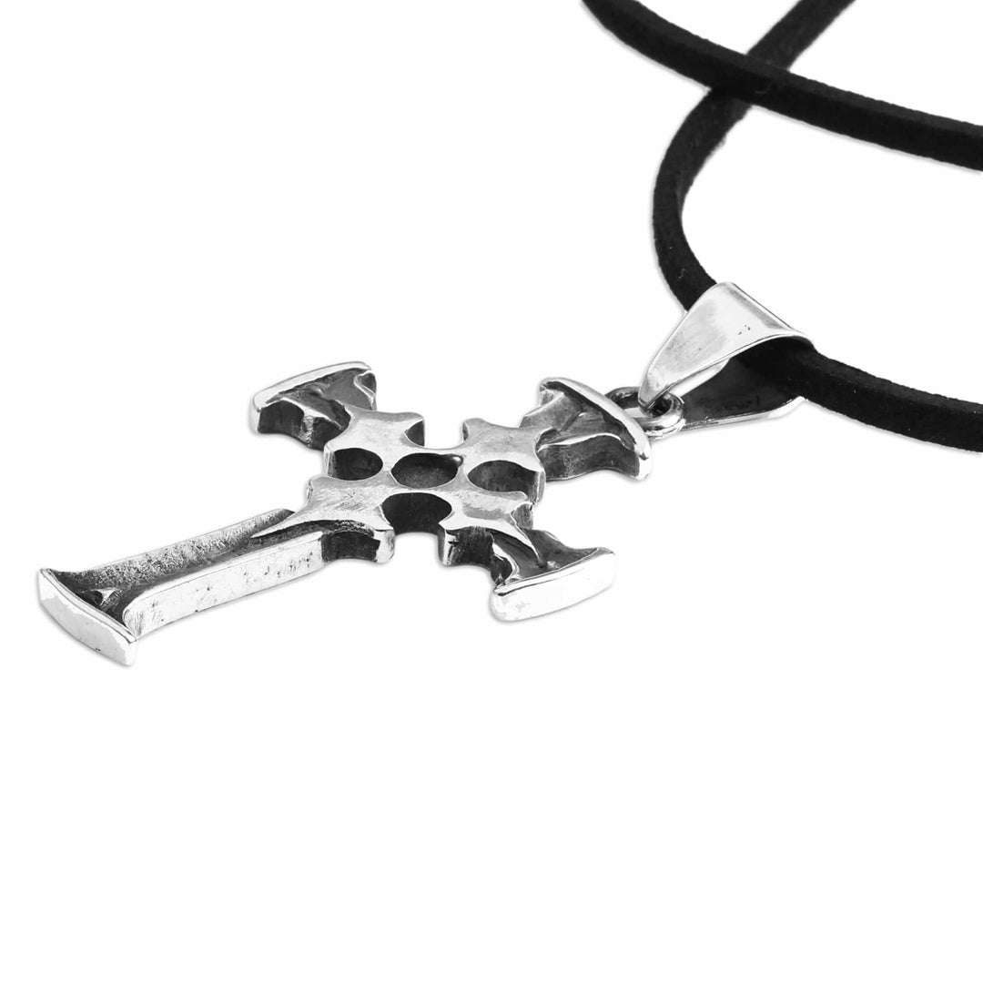 Men's Cross Sterling Silver Pendant Necklace from Armenia - My Cross