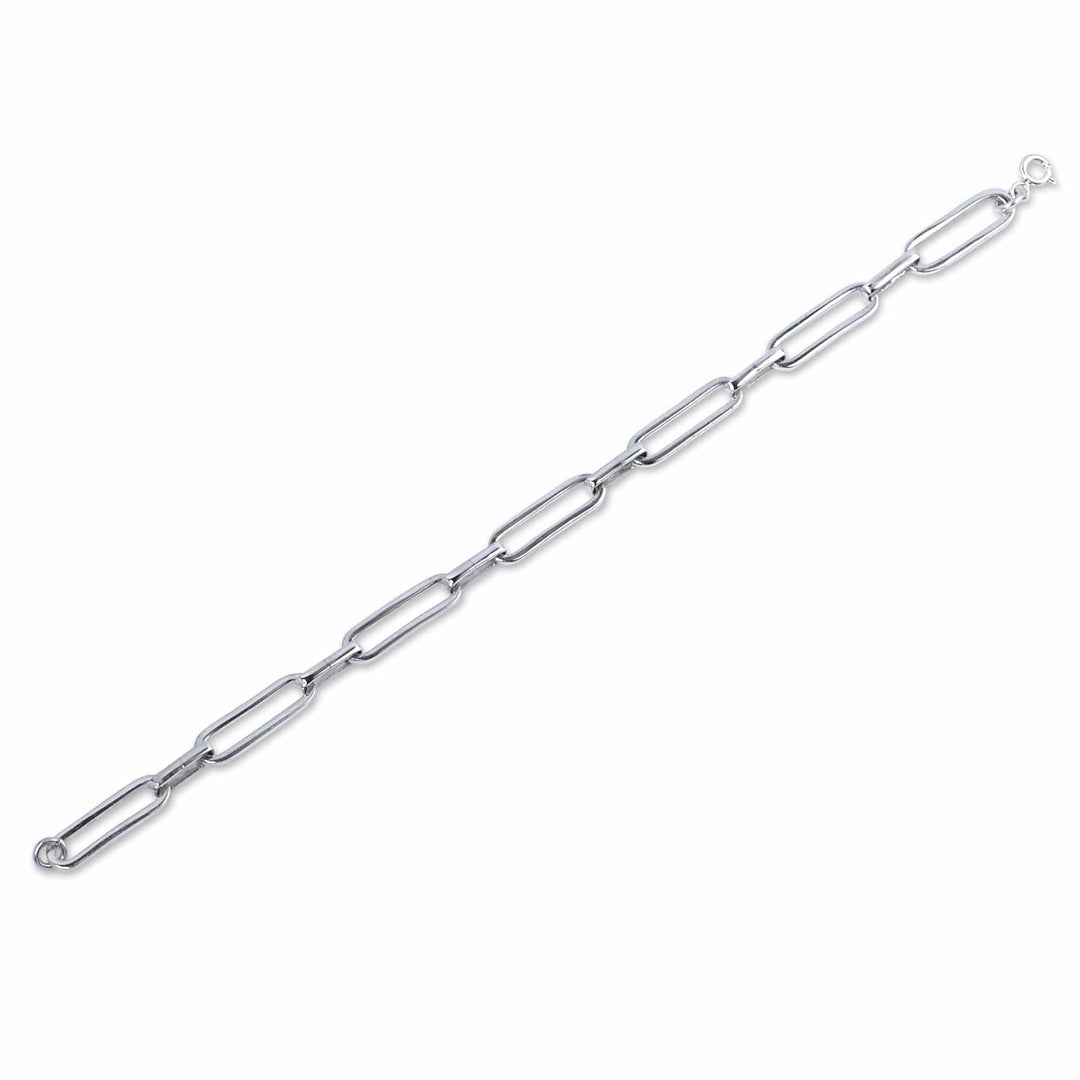 High-Polished Minimalist Sterling Silver Chain Bracelet - Minimalist Pride