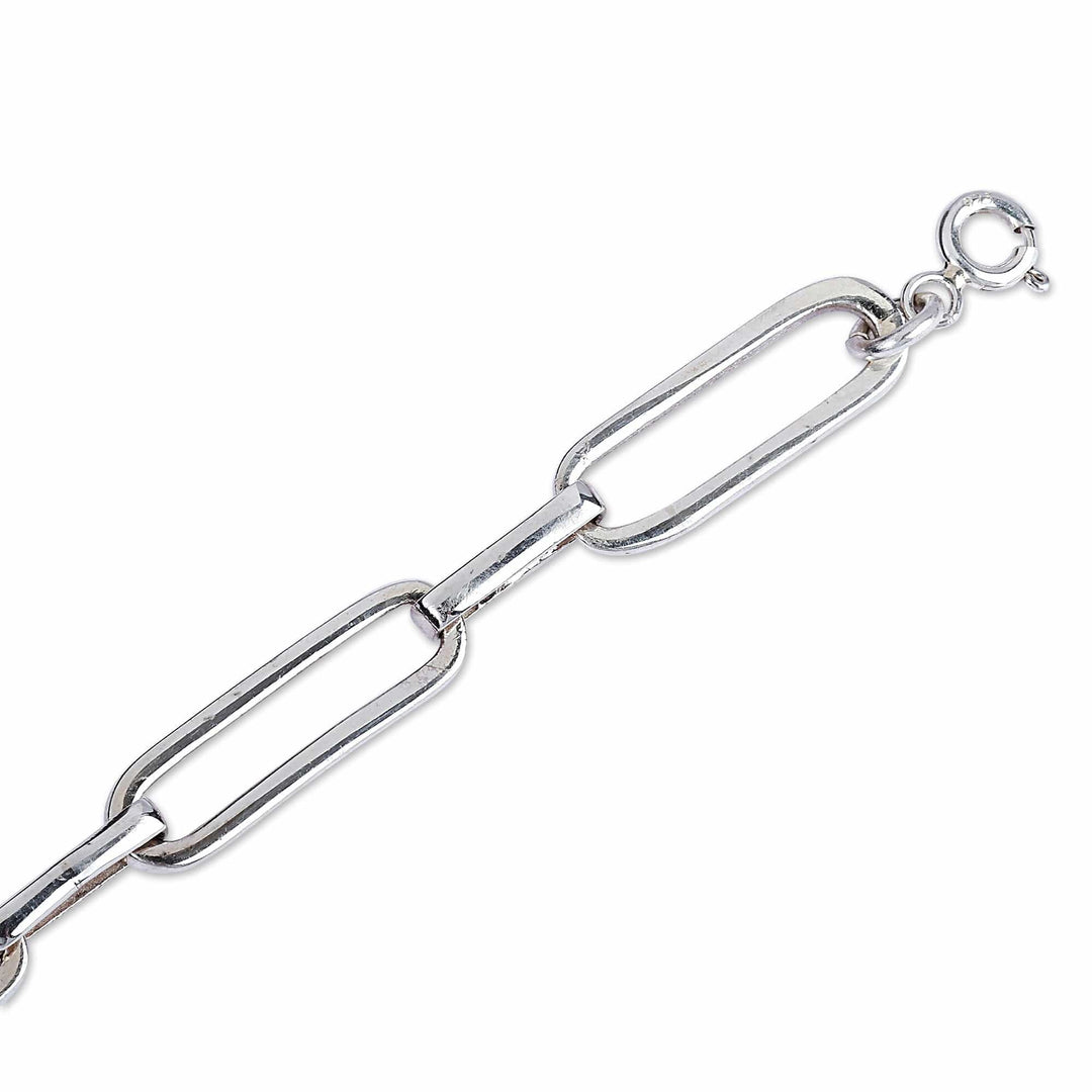 High-Polished Minimalist Sterling Silver Chain Bracelet - Minimalist Pride