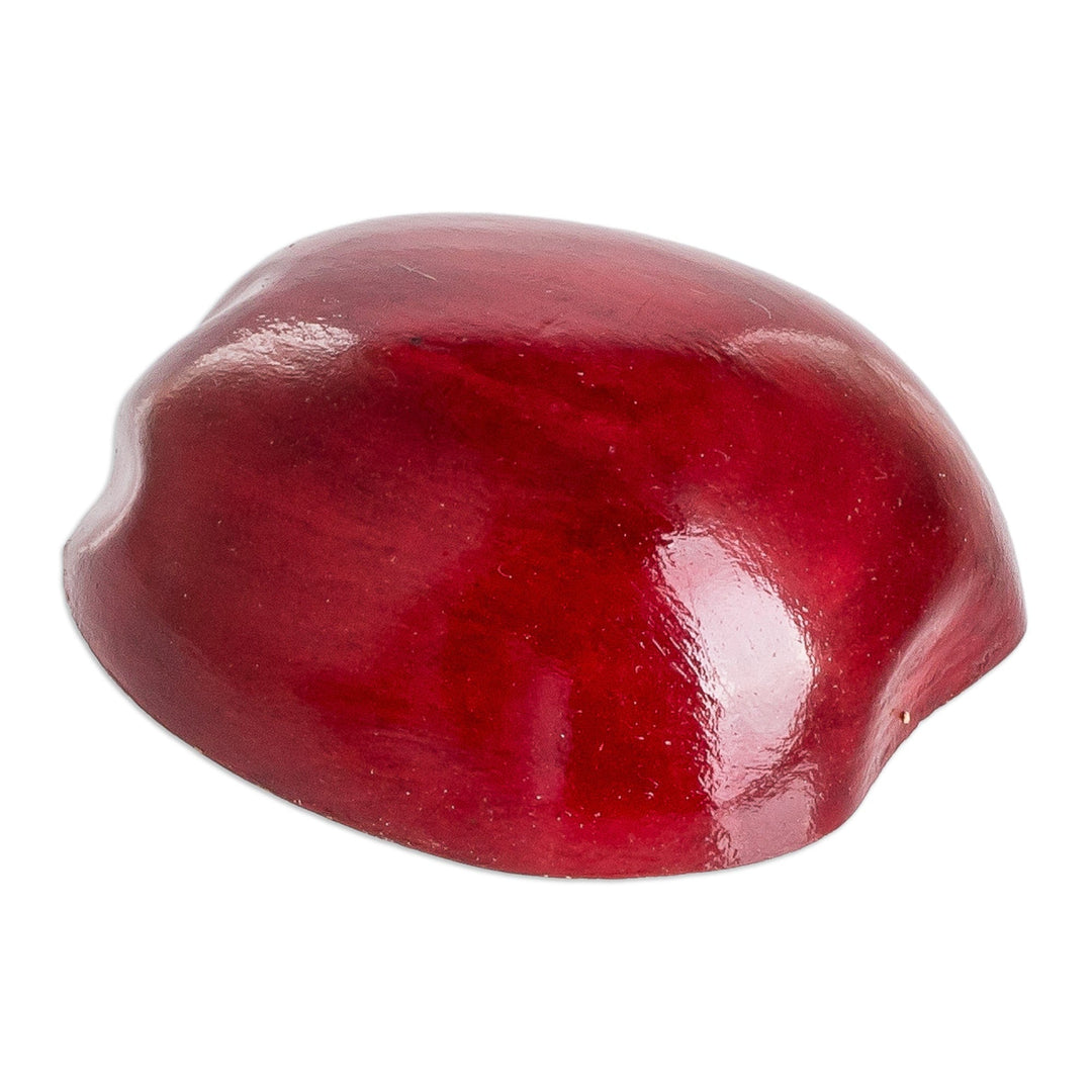 Wood Red Apple Magnet Hand-Carved and Painted in Guatemala - Guatemalan Red Apple