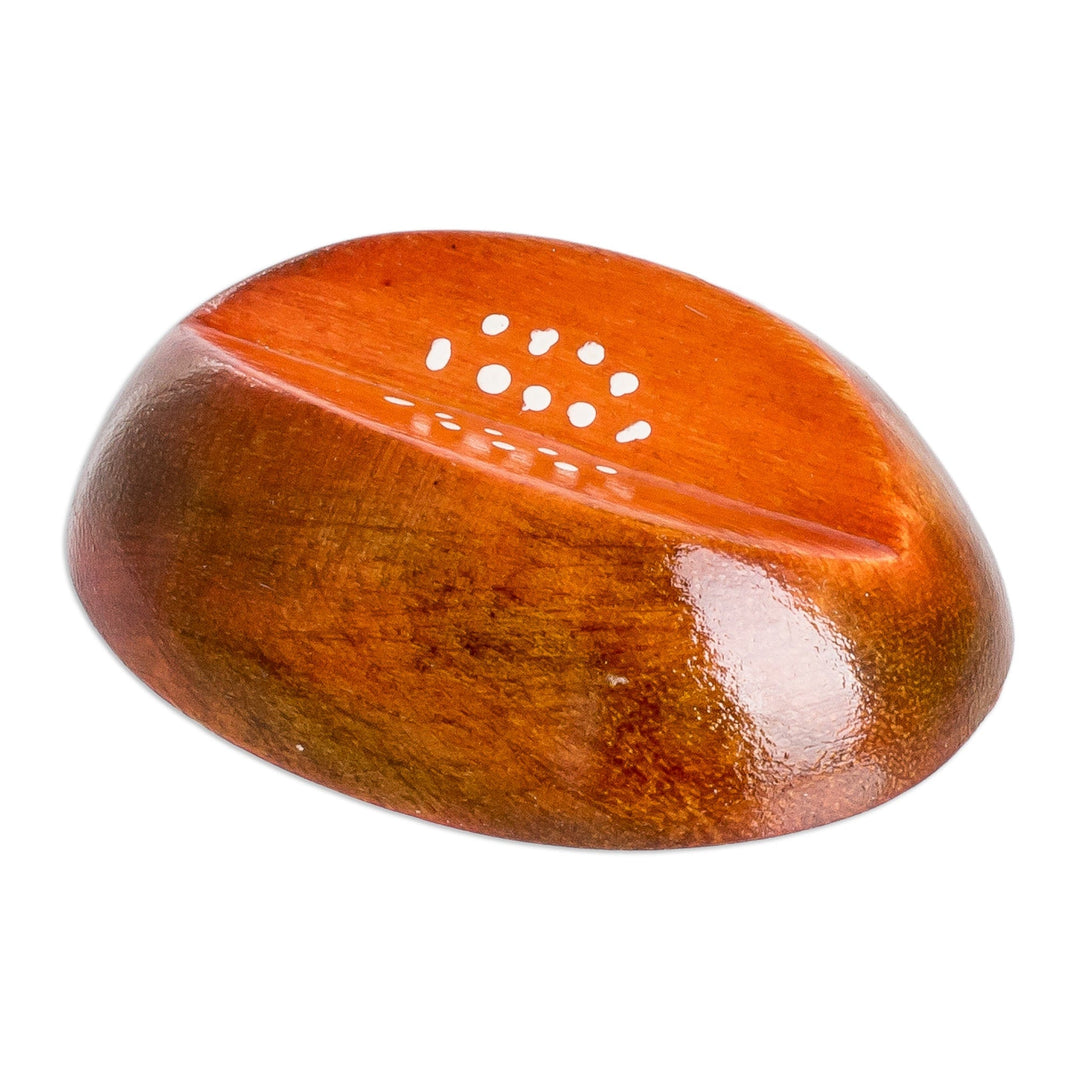 Cypress Wood Melon Magnet Hand-Carved & Painted in Guatemala - Guatemalan Charentais Melon