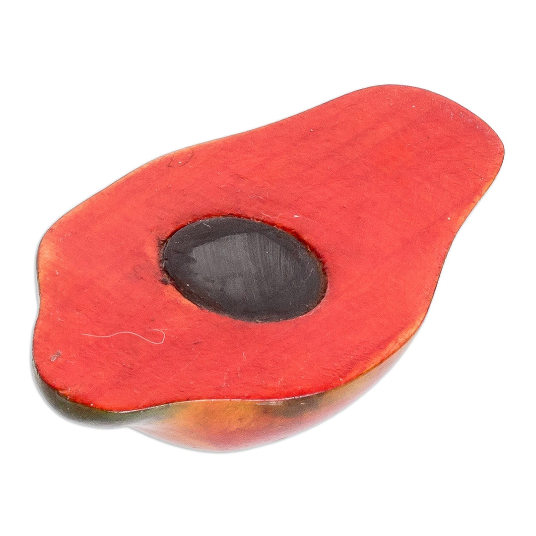 Wood Papaya Magnet Hand-Carved and Painted in Guatemala - Guatemalan Papaya