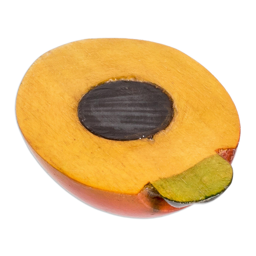 Wood Orange Magnet Hand-Carved & Painted in Guatemala - Guatemalan Orange