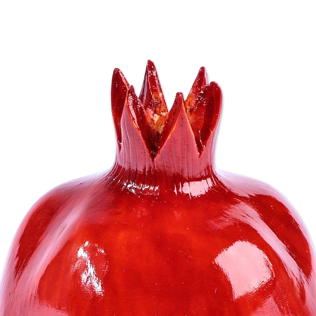Hand-Carved Pomegranate Linden Tree Wood Figurine (Small) - Passion Icon