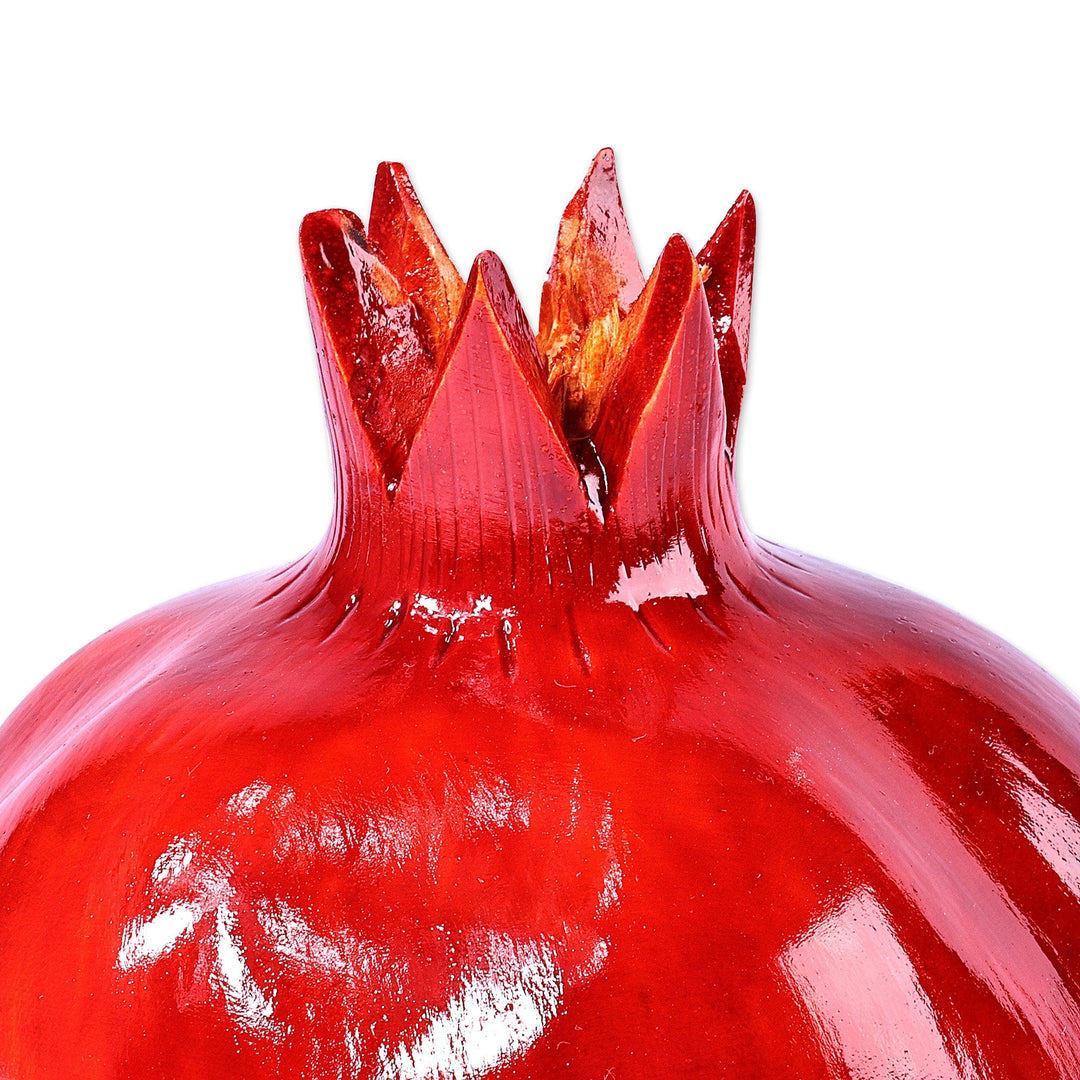 Hand-Carved Pomegranate Linden Tree Wood Figurine (Large) - Passion Icon