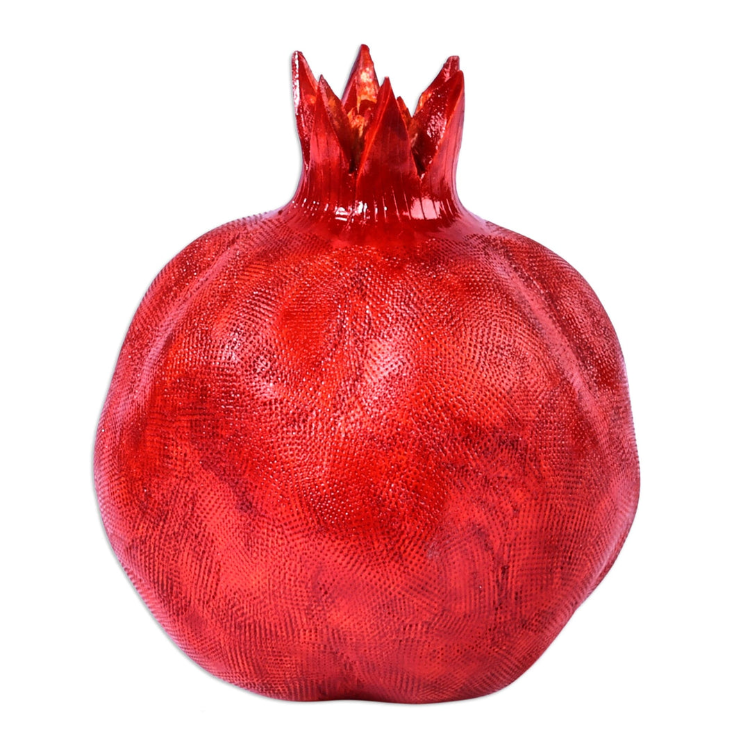 Hand-Painted Red Linden Tree Wood Figurine (Large) - Passion Message