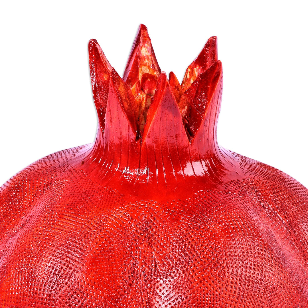 Hand-Painted Red Linden Tree Wood Figurine (Large) - Passion Message