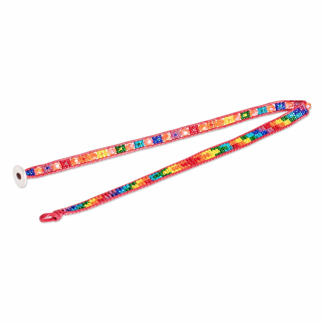 Multicolored Beaded Positive Energy Long Wrap Bracelet - Perfect Unity