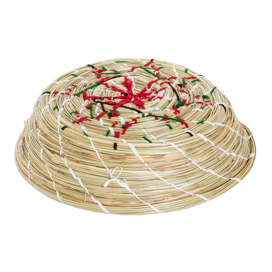 Handwoven Red Star Natural Fiber Decorative Basket - The Only Star in Red'