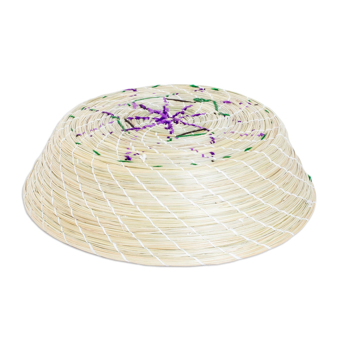 Handwoven Purple Star Natural Fiber Decorative Basket - The Only Star in Purple
