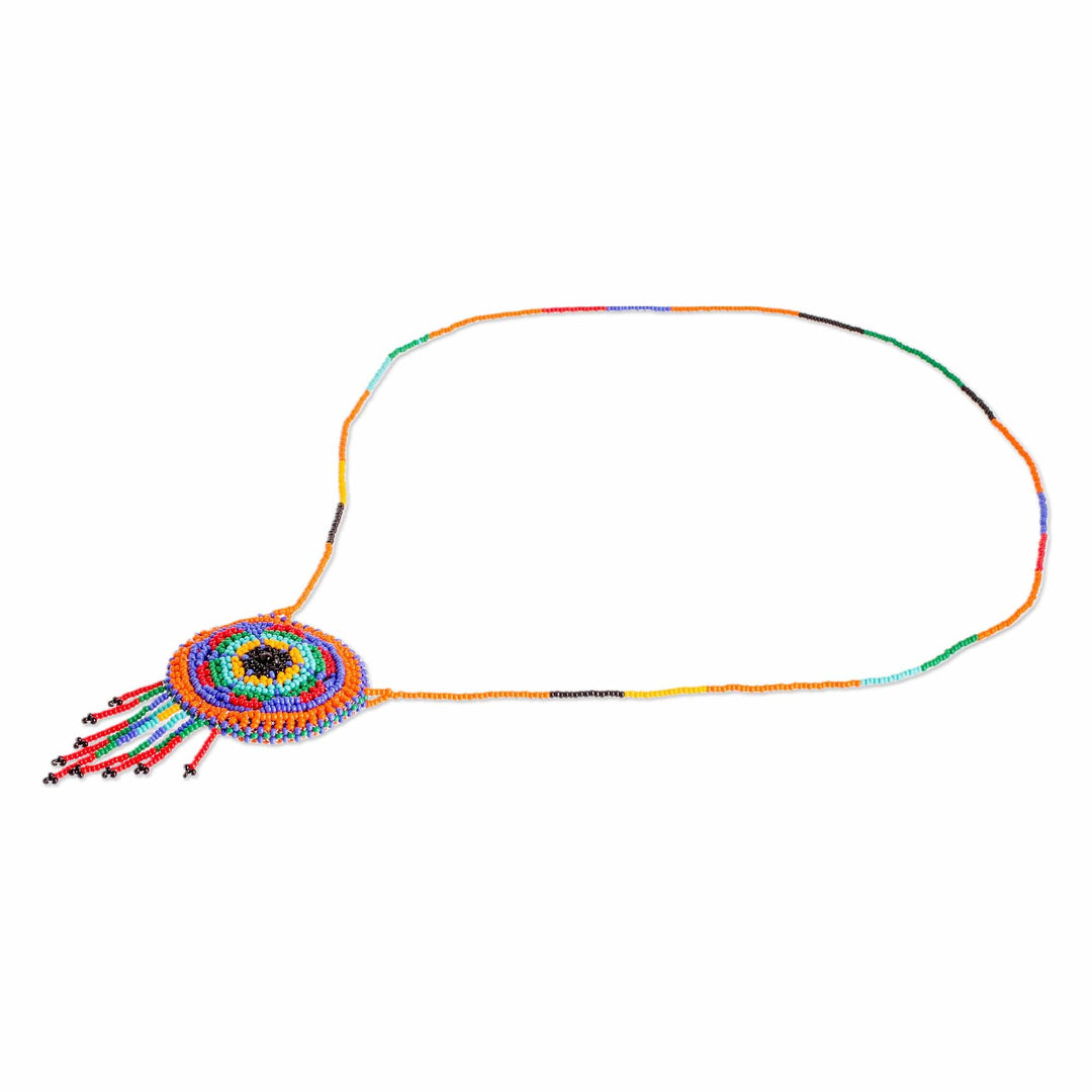 Warm-Toned Guatemalan Kite-Inspired Beaded Mini Shoulder Bag - Summer Barrilete