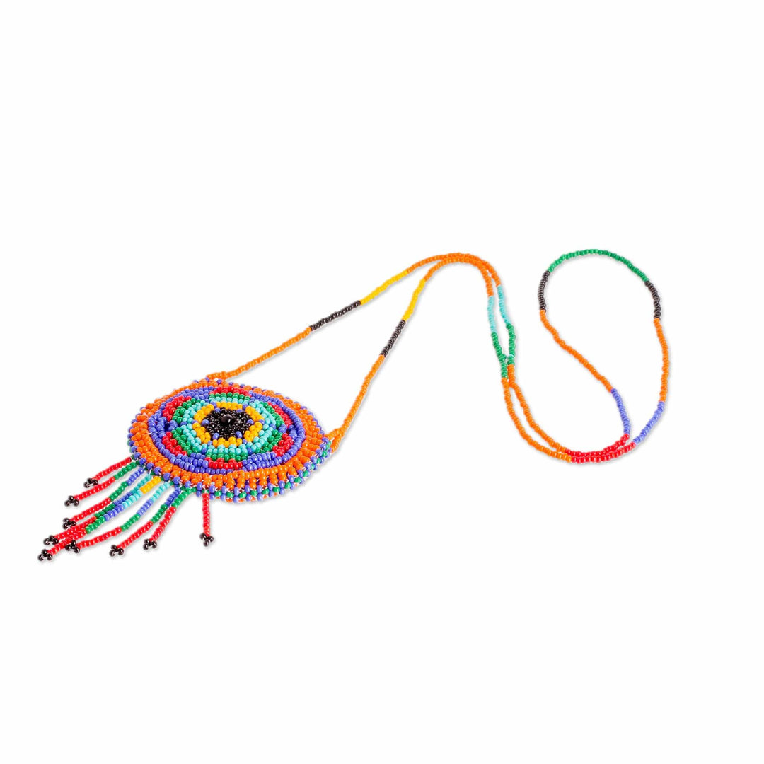 Warm-Toned Guatemalan Kite-Inspired Beaded Mini Shoulder Bag - Summer Barrilete