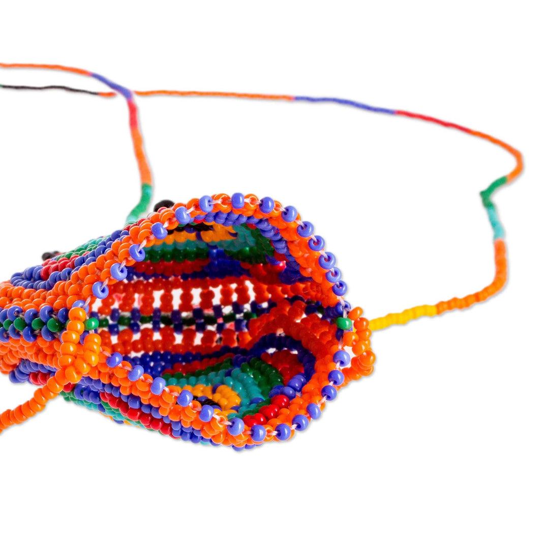 Warm-Toned Guatemalan Kite-Inspired Beaded Mini Shoulder Bag - Summer Barrilete